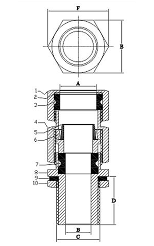 Cgw Weather-Proof Double Compression Cable Glands